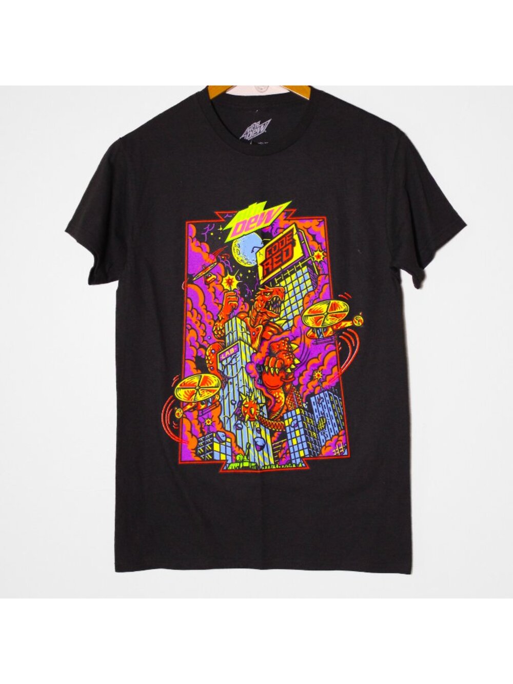 MNT DEW Mountain Dew Code Red Graphic Tee Size S